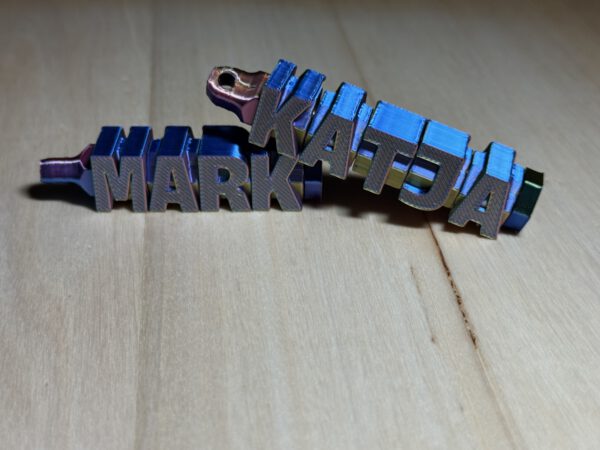 Schlüsselanhänger 10 Buchstaben